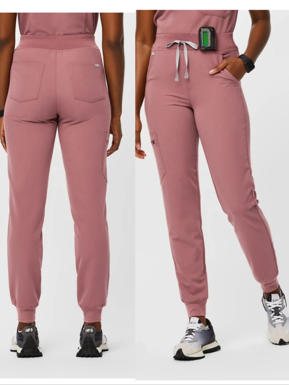 FIGS Mauve High Waisted Zamora Jogger Scrub Pants Large Petite